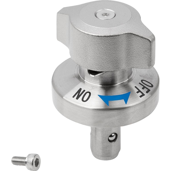 Ball Lock Pin W Rotary Actuation, D1=10, L2=21, 5, Stainless Steel Bright, Comp:Stainless Steel